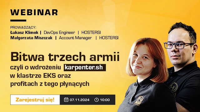 Bitwa trzech armii - czyli o wdrożeniu karpenter.sh w klastrze EKS oraz profitach z tego płynących - zapraszamy na webinar!